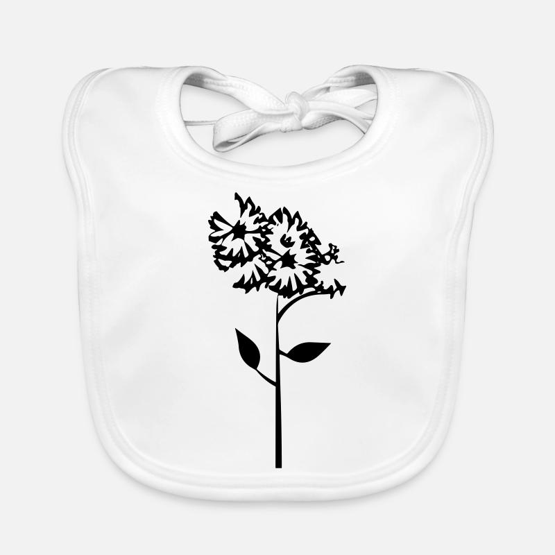 Blume mit Stiel Baby Bio-Lätzchen