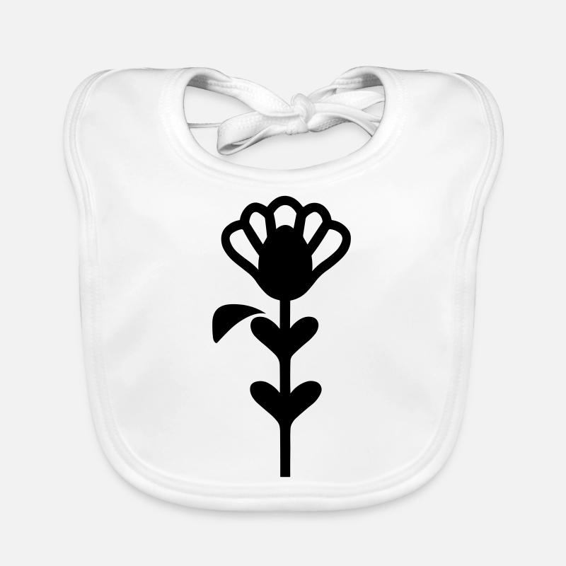 Blume mit Stiel Baby Bio-Lätzchen