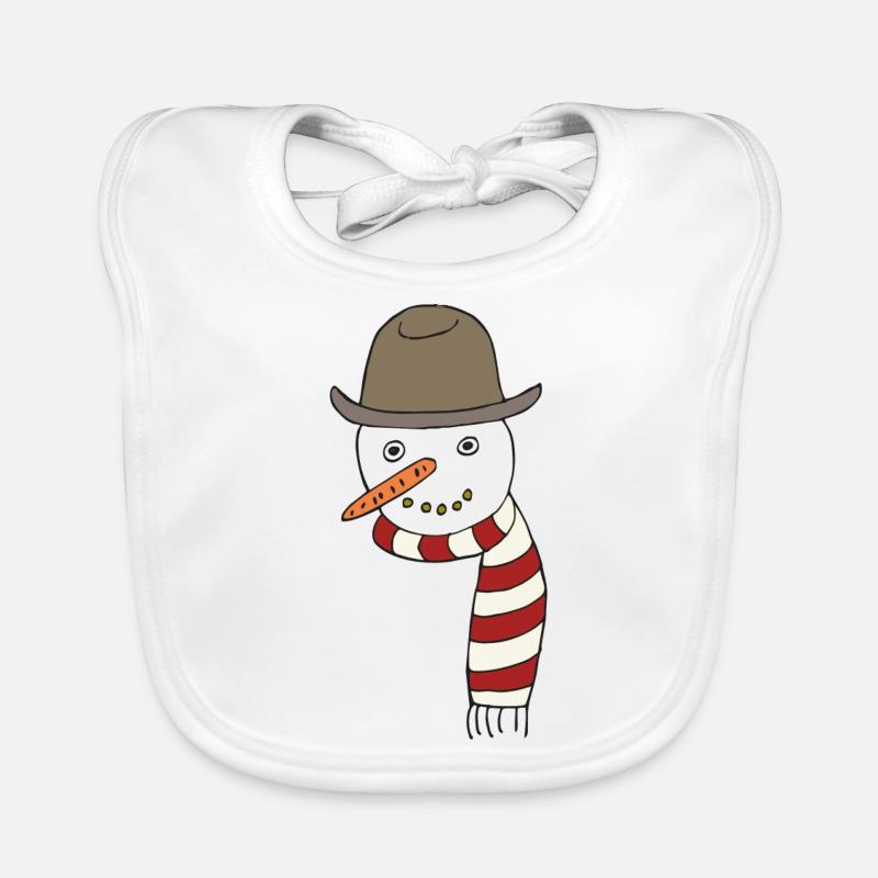 schneemann Baby Bio-Lätzchen