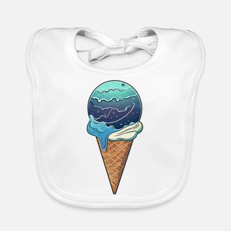 Planète de glace Uranus Bavoir bio Bébé