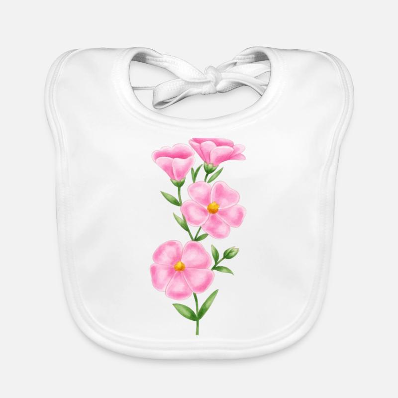 Rosa Blume Baby Bio-Lätzchen