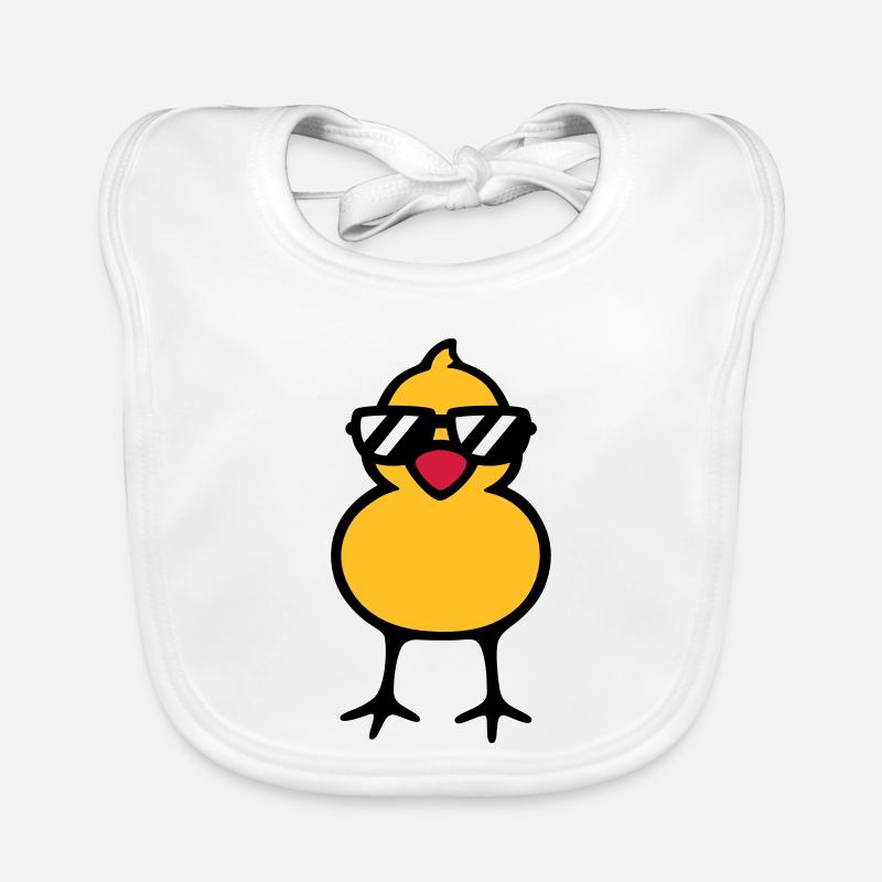 cool chick (rd) - Bavoir bio Bébé - blanc