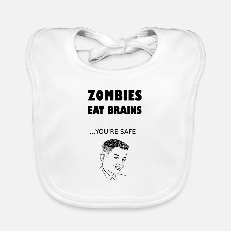 Zombies eat brains Bavoir bio Bébé