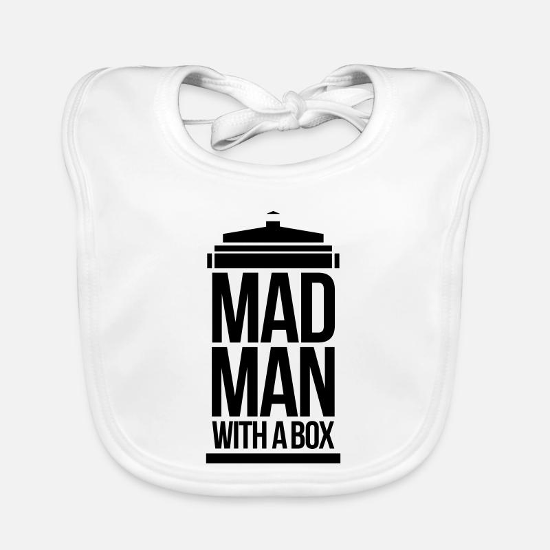 Mad man with a box Baby Bio-Lätzchen