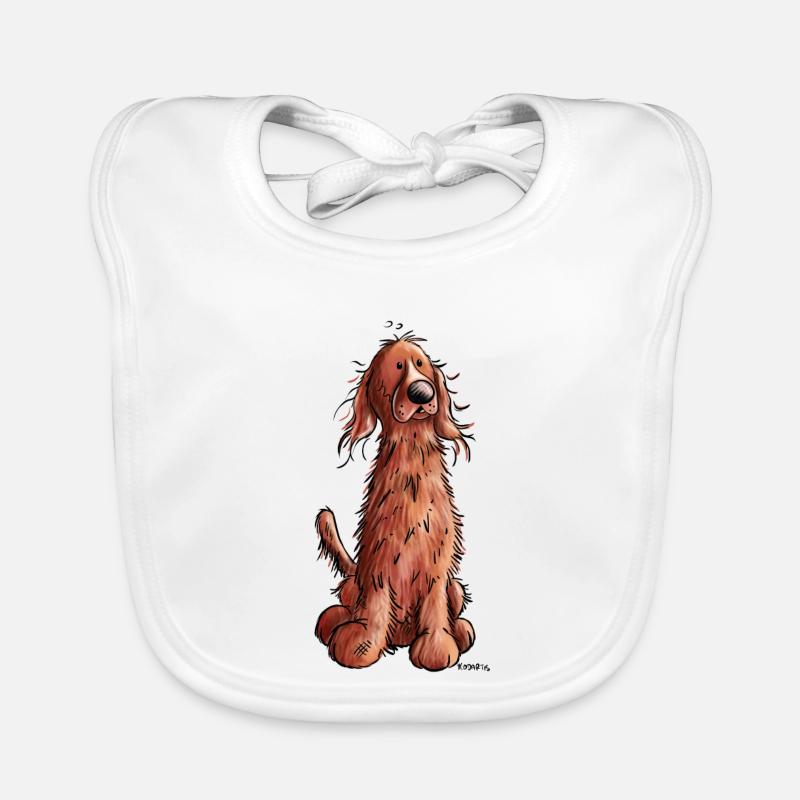 Süßer Irish Setter Baby Bio-Lätzchen