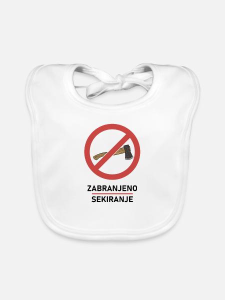 Zabranjeno sekiranje Yougoslavie Jugo Tito SFRJ - Bavoir bio Bébé - blanc - Devant