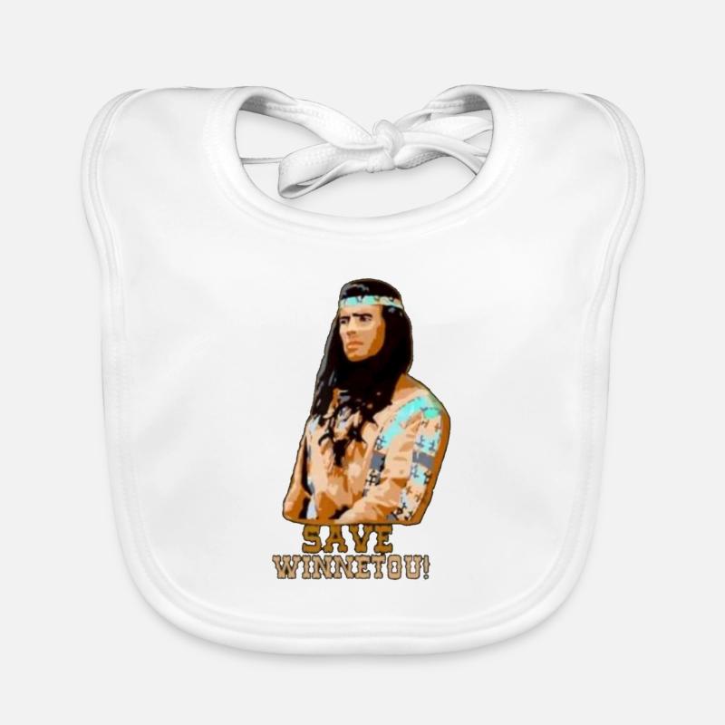 Save Winnetou,Winnetou,Indianer,Illustration Organic Baby Bibs