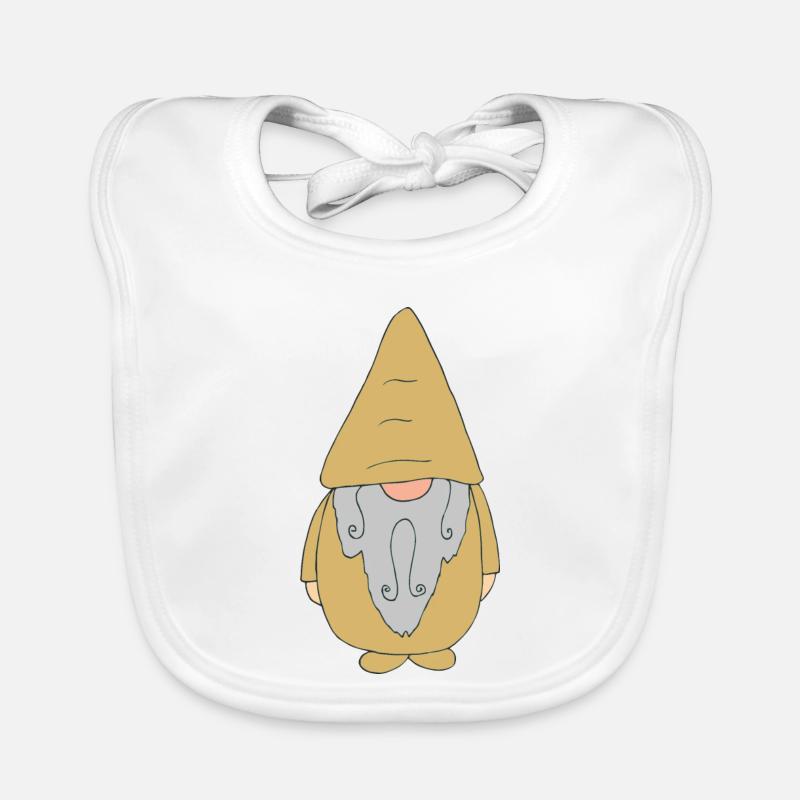 gartenzwerg gold Baby Bio-Lätzchen