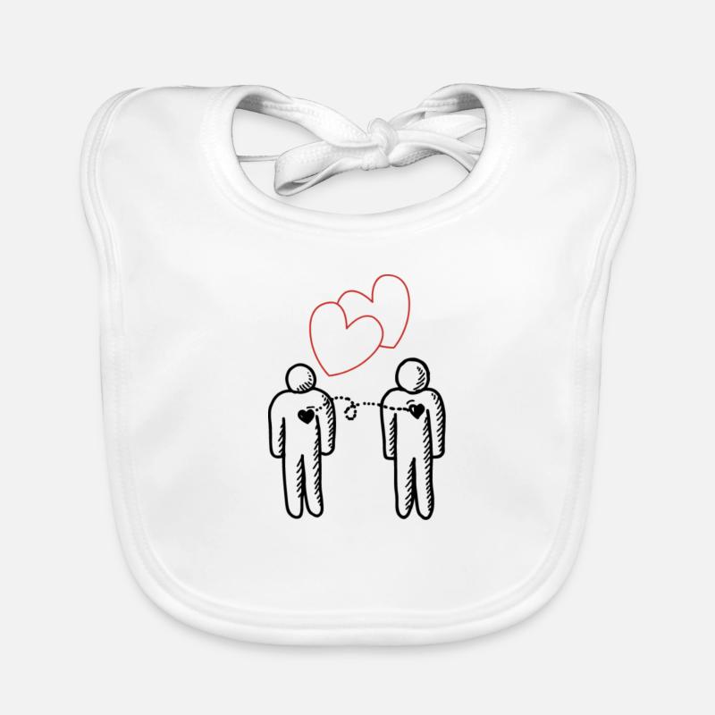 Connection du coeur Bavoir bio Bébé
