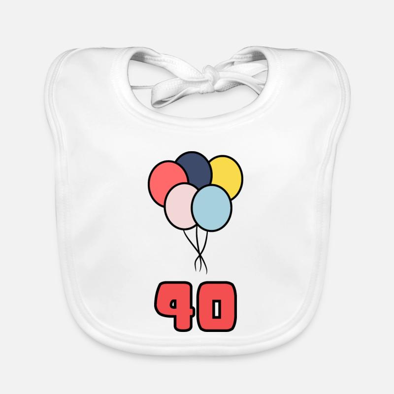40. 40 ANS. 40e ANNIVERSAIRE. ANNIVERSAIRE 40 ANS. Bavoir bio Bébé