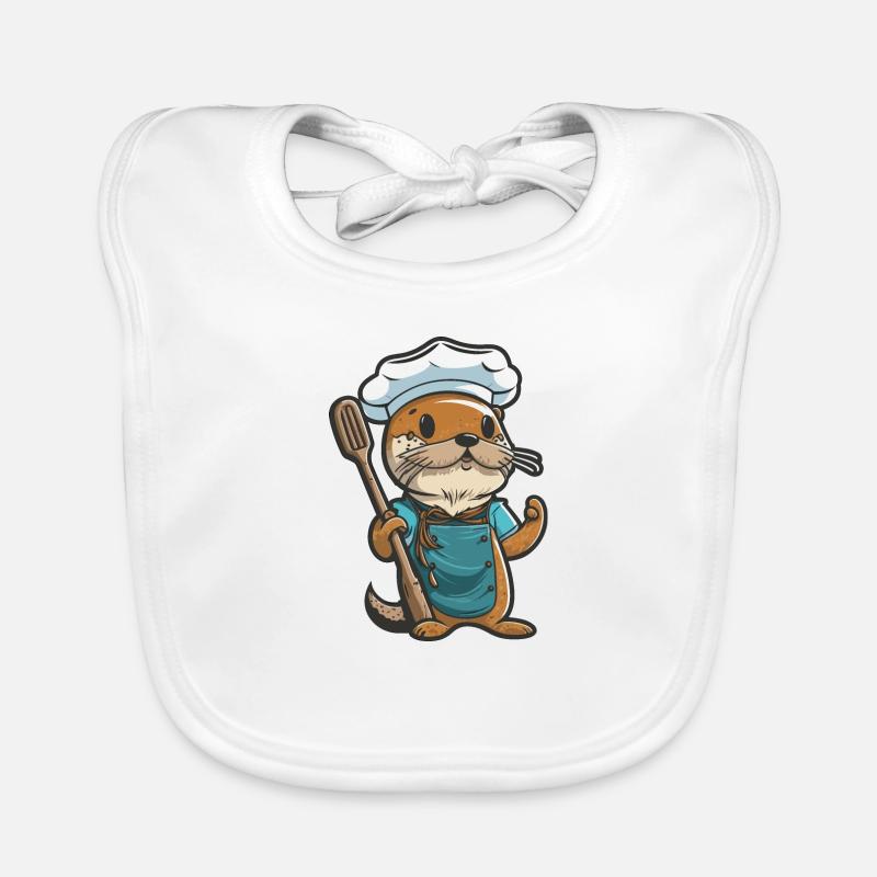 Otters Eats Organic Baby Bibs