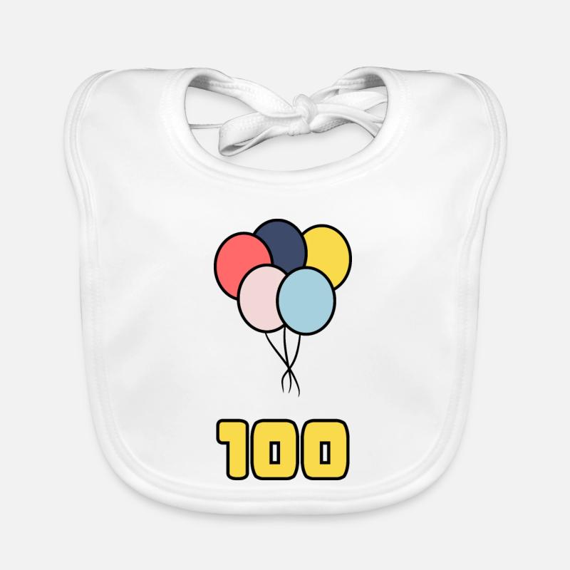 100. 100 YEARS. 100th ANNIVERSARY. BIRTHDAY 100 Organic Baby Bibs