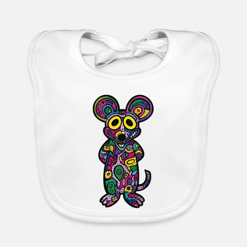 Maus Bunt Kunst Baby Bio-Lätzchen