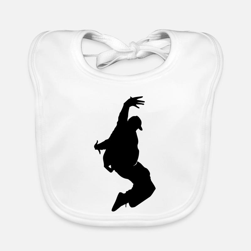 B-Boy Silhouette – Breakdance Freeze Baby Bio-Lätzchen