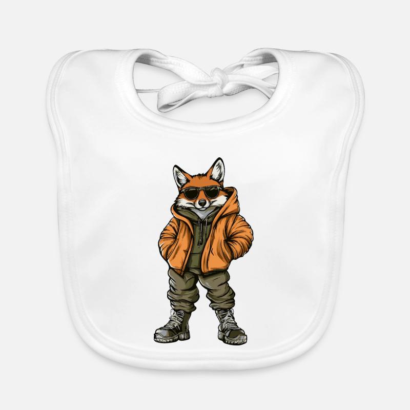 Fox Cool Winter Organic Baby Bibs