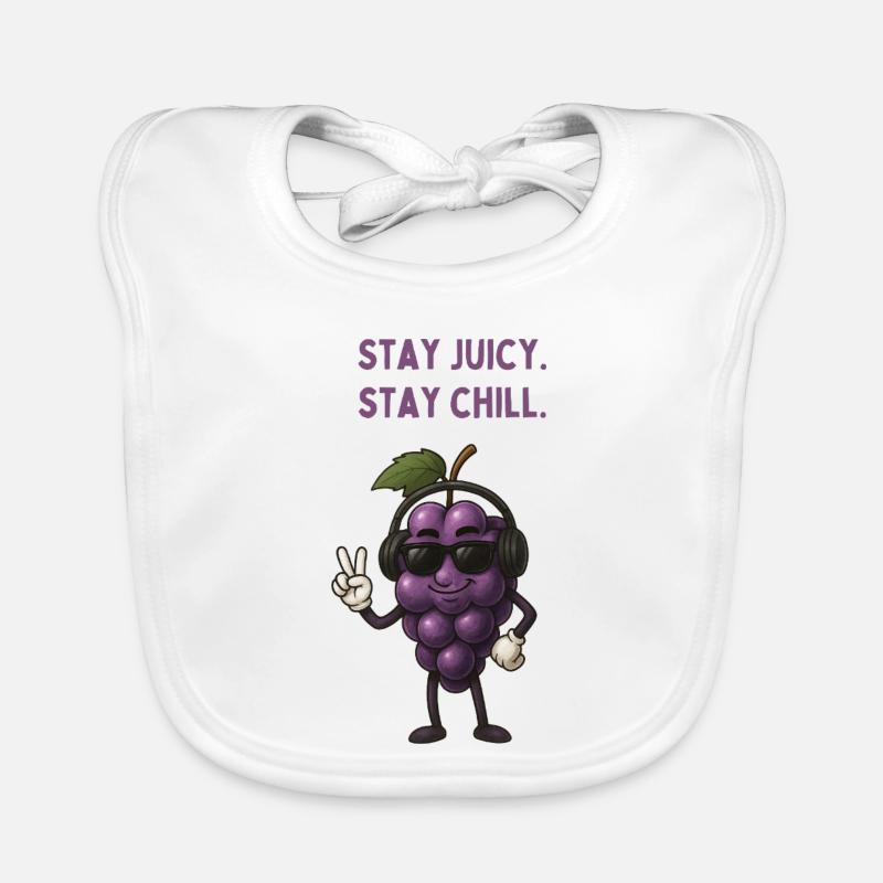 Juicy Grape Chill Mode Organic Baby Bibs