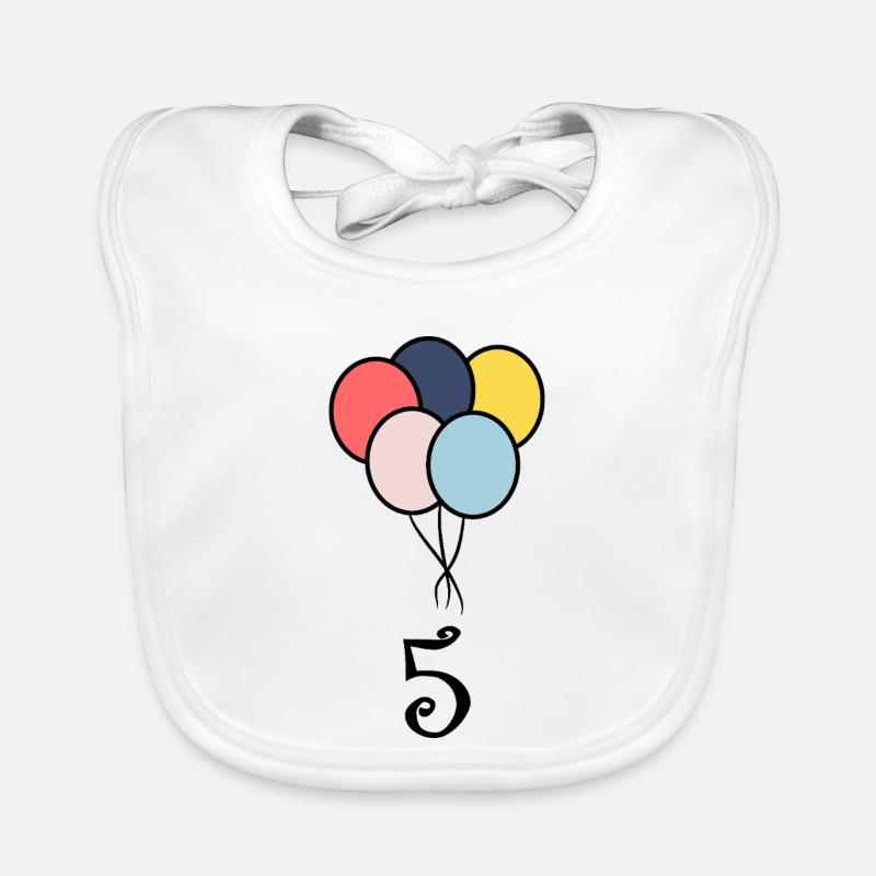 5. ANNIVERSAIRE. 5 ANS. 5e ANNIVERSAIRE Bavoir bio Bébé
