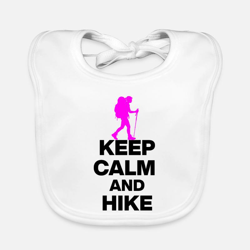 KEEP CALM AND HIKE ON, WANDERLUST, GESCHENK 🚶 Baby Bio-Lätzchen