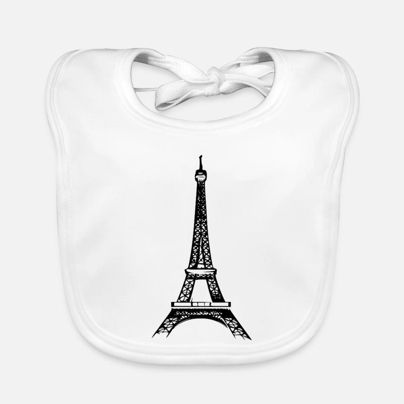 Eiffel tower Organic Baby Bibs