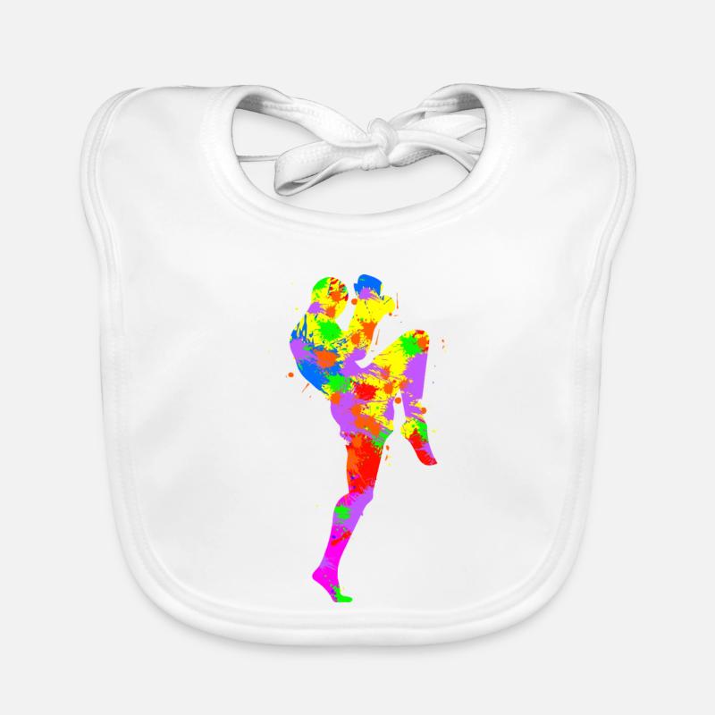 Rainbow Splash Runner Organic Baby Bibs