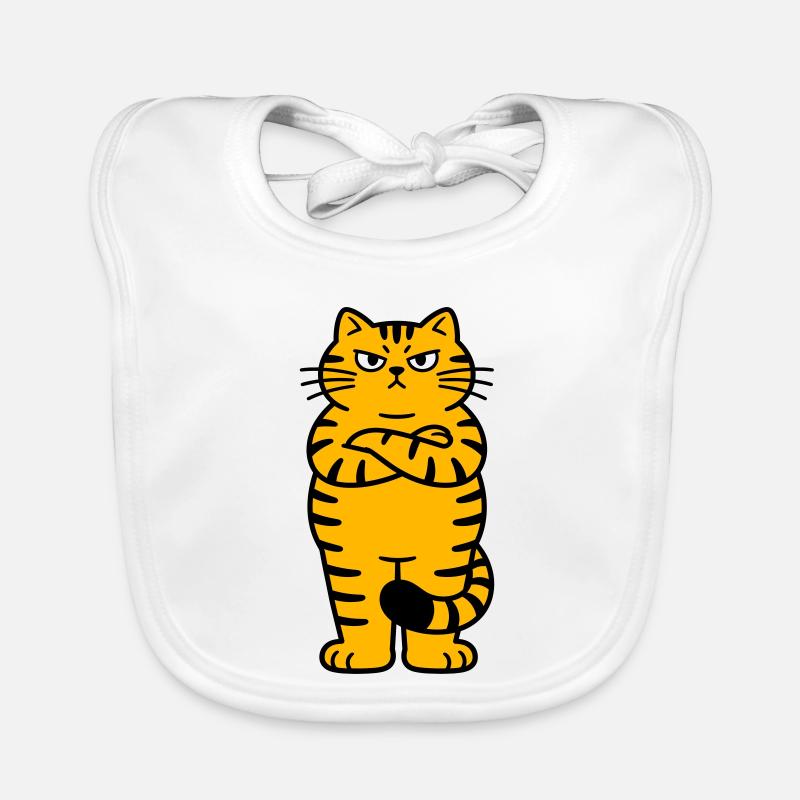 chagrijnige kat comic Organic Baby Bibs