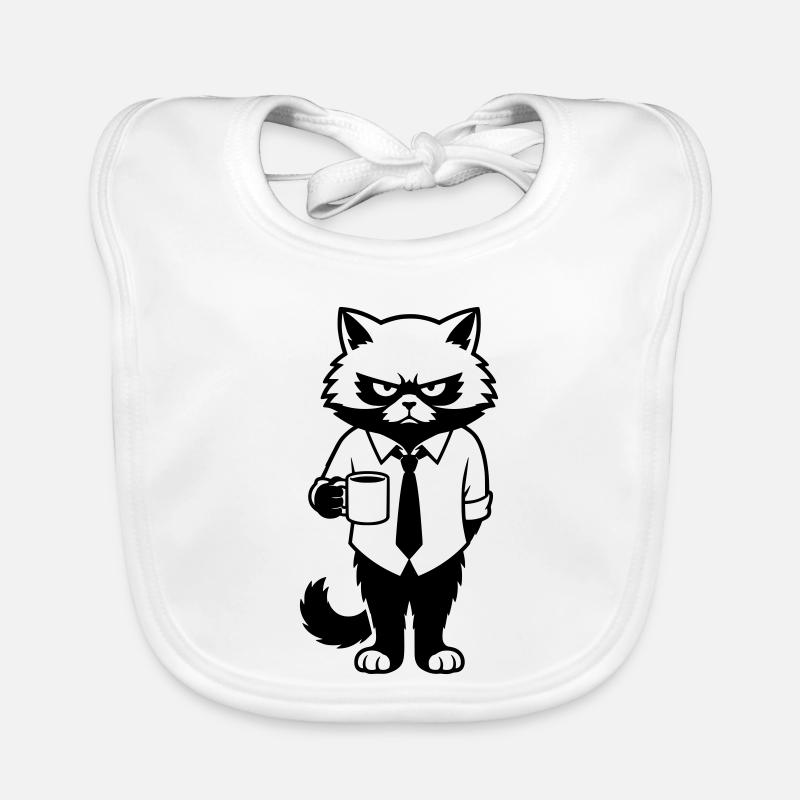 Grumpy office hangover with coffee Organic Baby Bibs