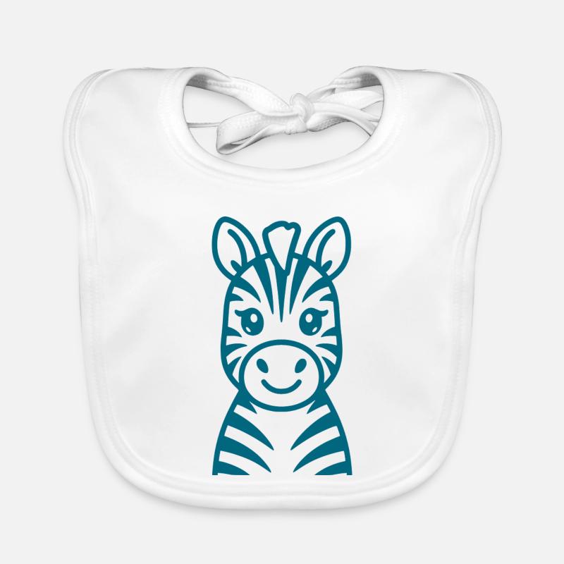 Zebra - Minimaliste, design mignon Bavoir bio Bébé