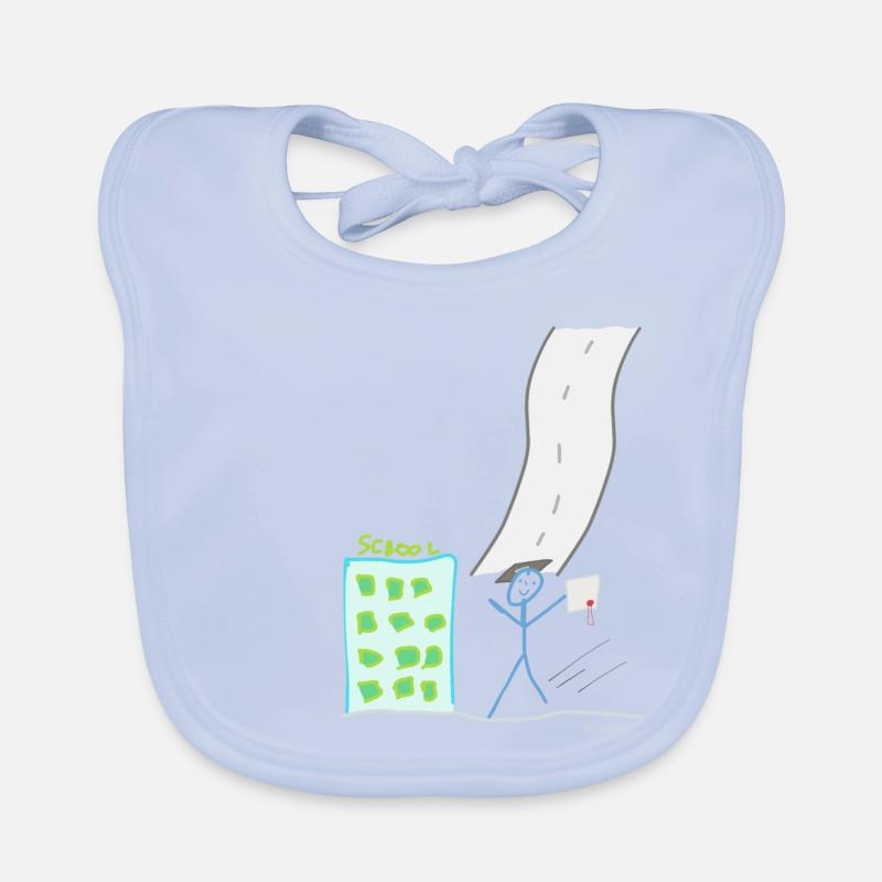 Schulabschluss Strichmännnchen, Studenten Studium Baby Bio-Lätzchen