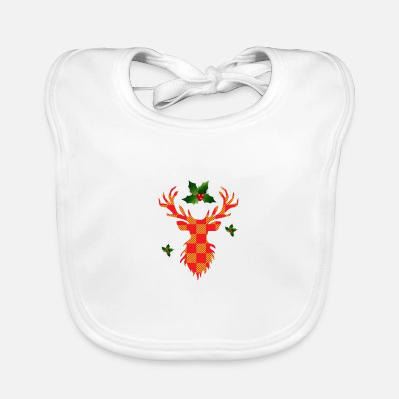 Reindeer - check Organic Baby Bibs