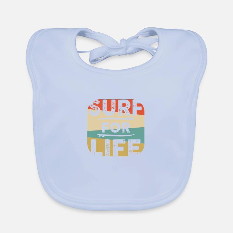 Surf surfeur surfboard surf pour la vie Bavoir bio Bébé