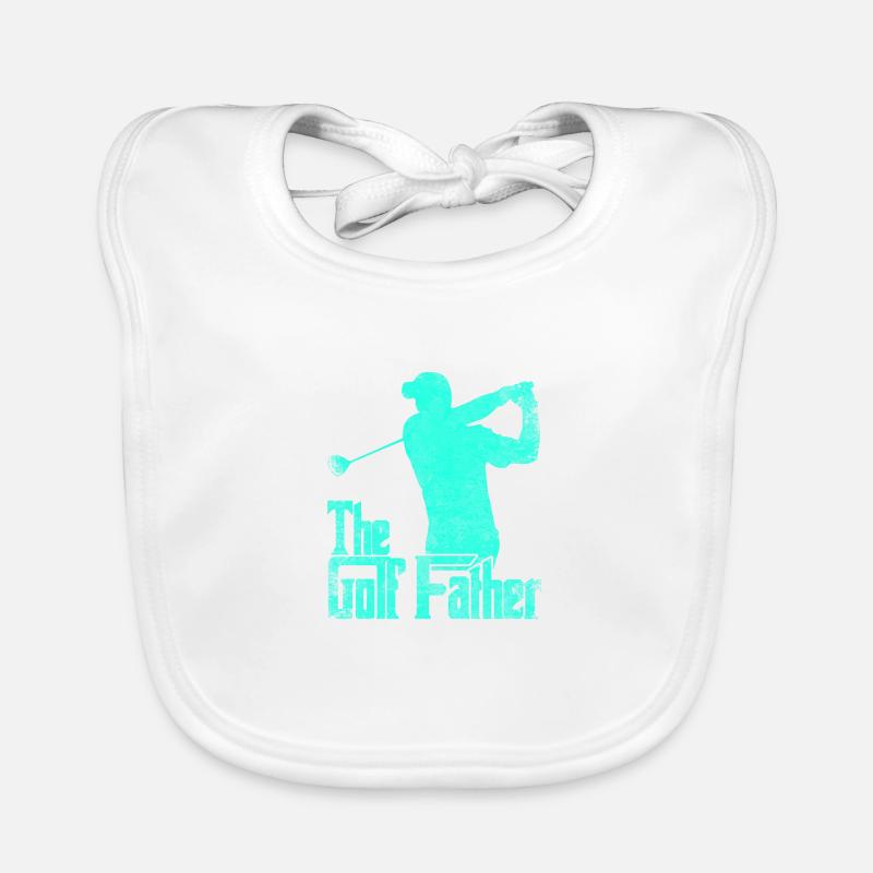 Golf golf father golf player Organic Baby Bibs