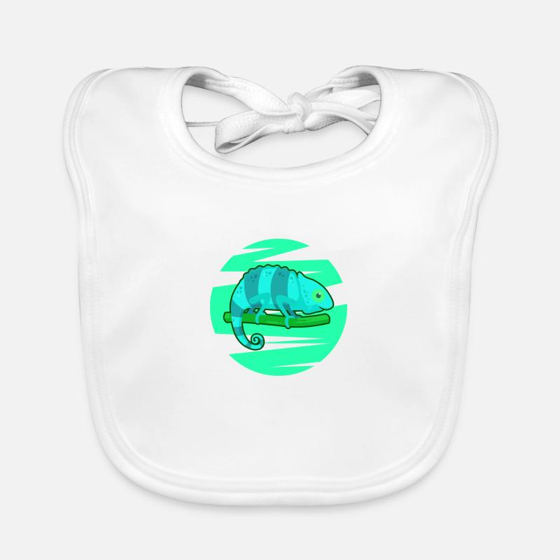 Chameleon Gecko Exotic Organic Baby Bibs