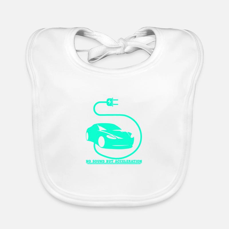 E Auto Elektro Auto Grün Baby Bio-Lätzchen