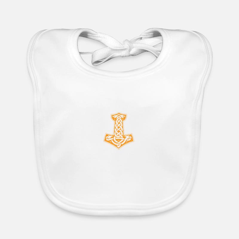 Mjolnir Hammer Thor Organic Baby Bibs