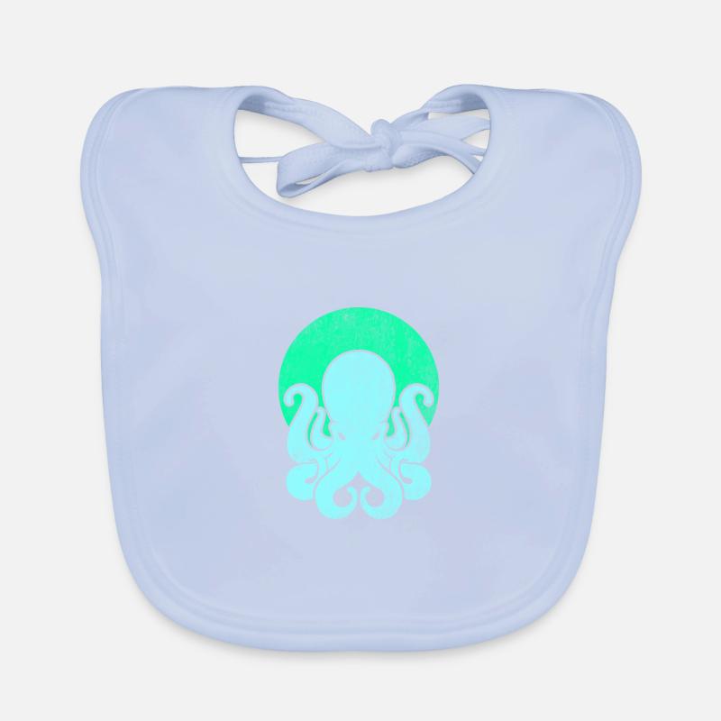 Octopus Squid Octopus Kalmar Organic Baby Bibs