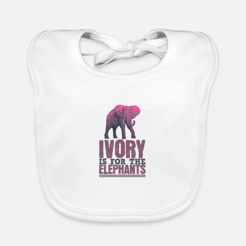 Elephant Life Ivory Organic Baby Bibs
