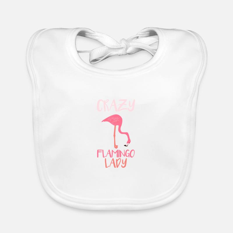 Flamingo Pink Rot Tier Baby Bio-Lätzchen