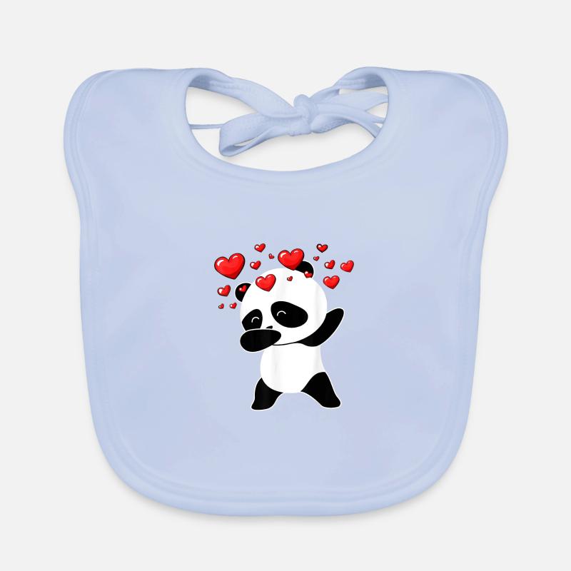 Panda Cool Dabbing Herzen Baby Bio-Lätzchen
