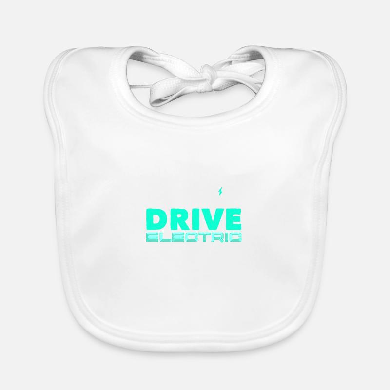 E Auto Elektro Auto Grün Baby Bio-Lätzchen