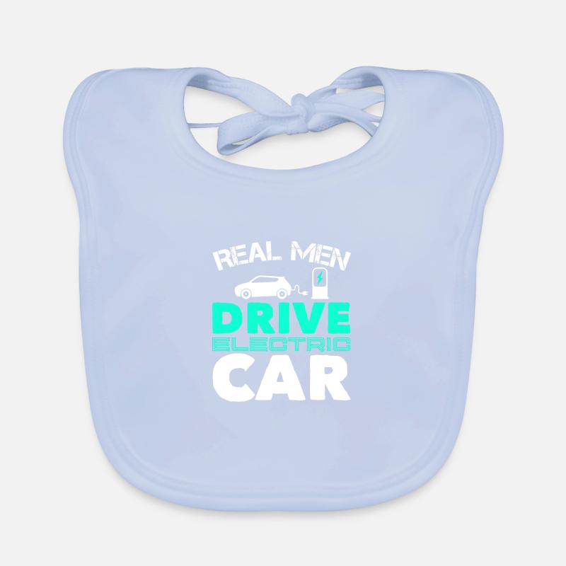 E Auto Elektro Auto Grün Baby Bio-Lätzchen