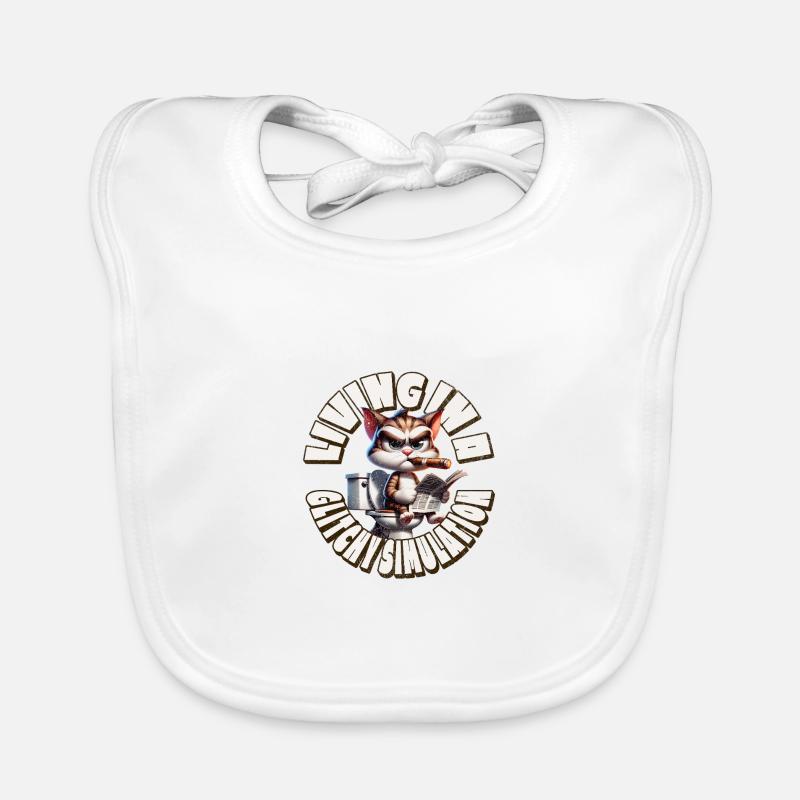 Living In A Glitchy Simulation Organic Baby Bibs