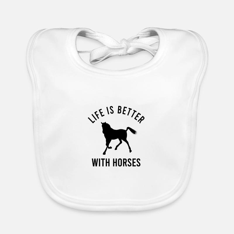 Cooles Pferde reiten Geschenkidee Baby Bio-Lätzchen