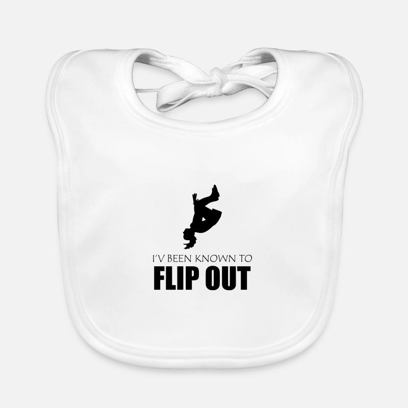 Trampolin Spaß Spruch Geschenk Turnen Akrobat Baby Bio-Lätzchen