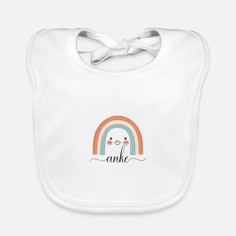 Anke! Rainbow, customisable Organic Baby Bibs