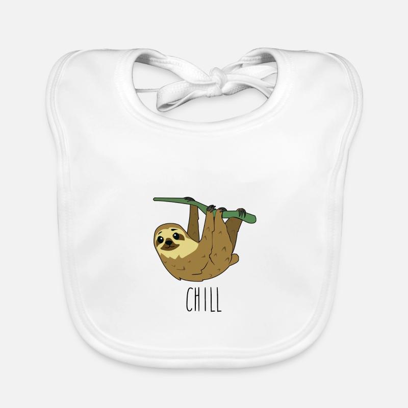 CHILL sloth Organic Baby Bibs