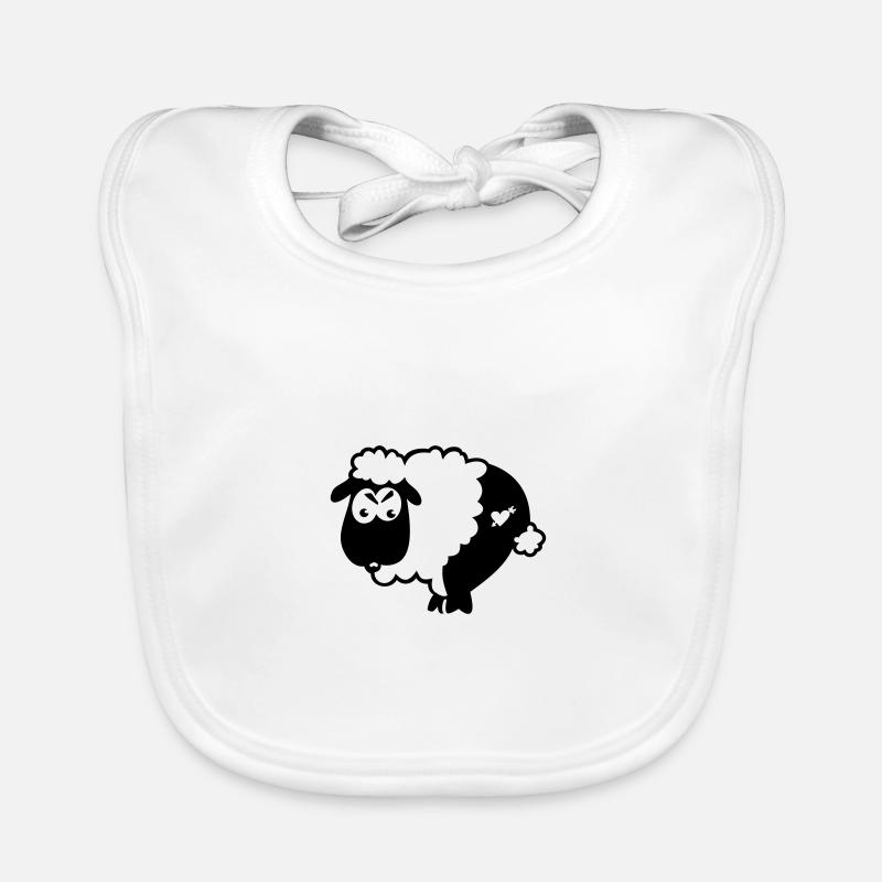 Mouton semi-rasé / Half Shorn Sheep (1c) Bavoir bio Bébé
