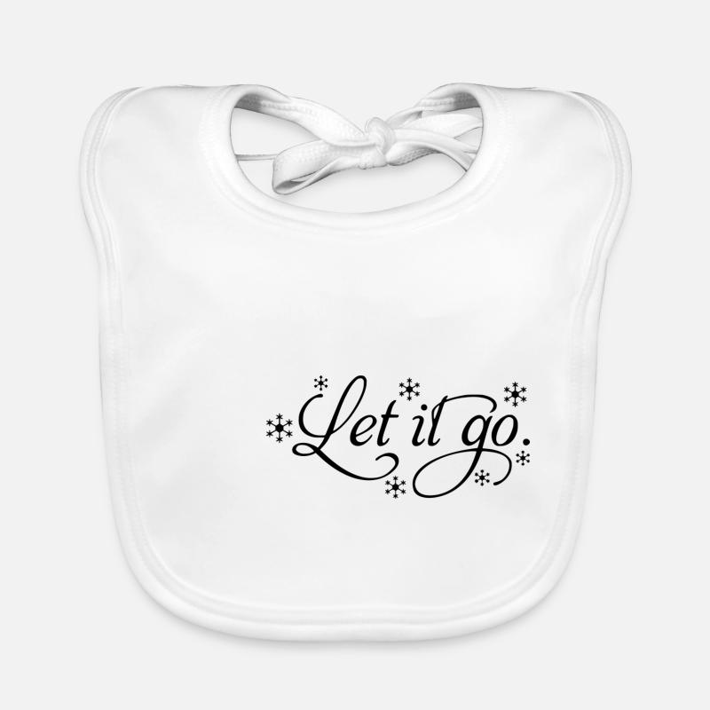 Let it go avec des flocons de neige Bavoir bio Bébé
