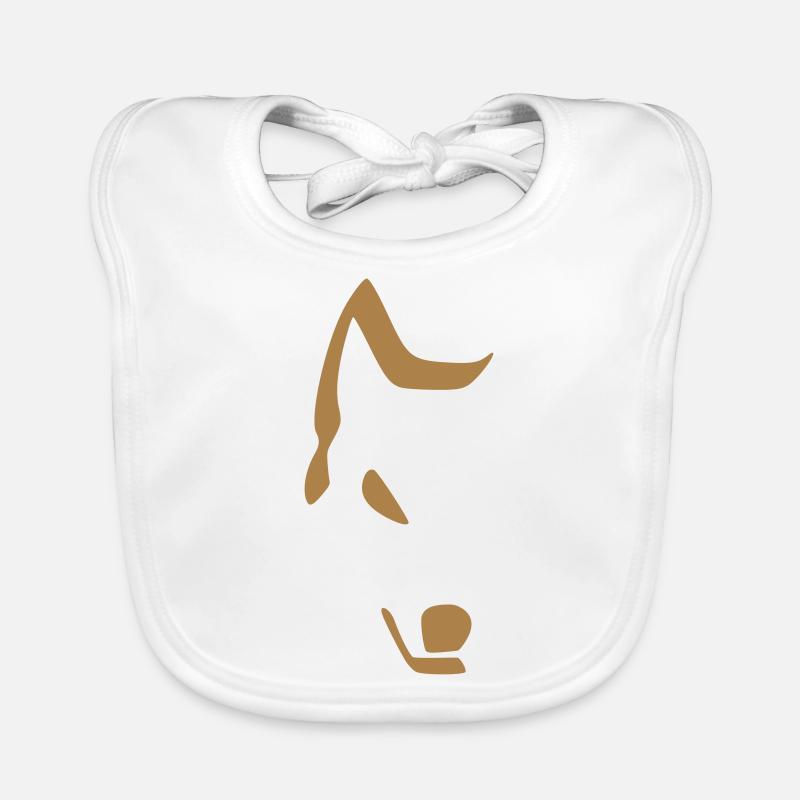 loup - Bavoir bio Bébé - blanc