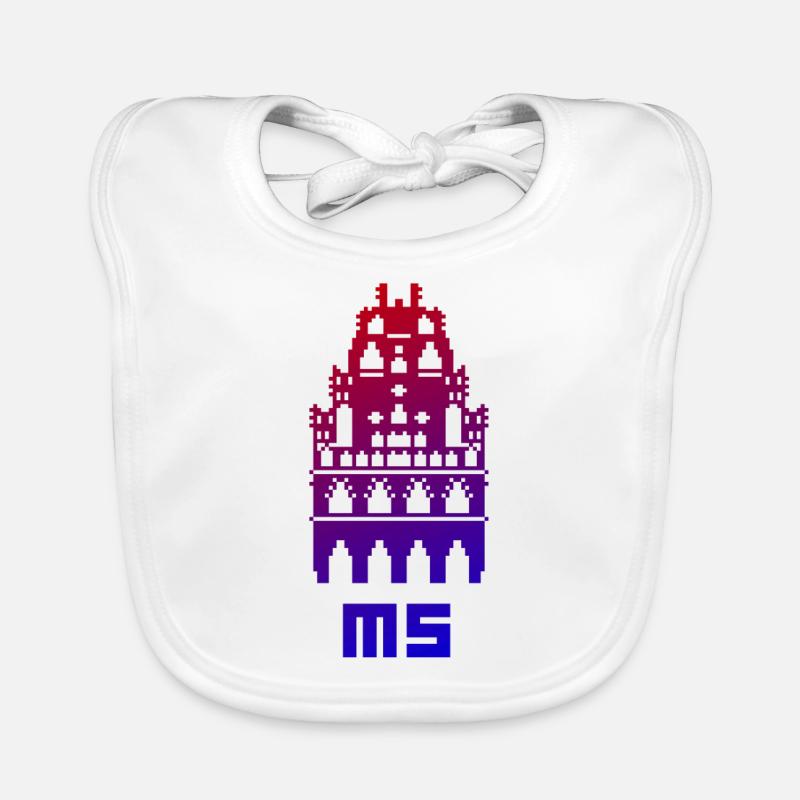 MS Modern Pixel Art Baby Bio-Lätzchen