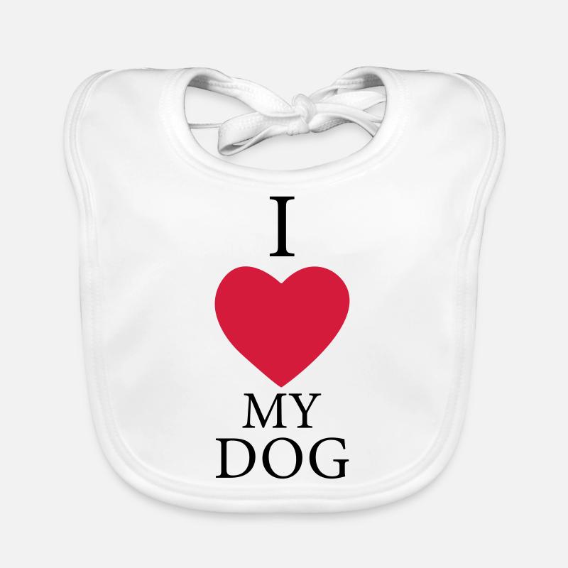J'aime mon chien Bavoir bio Bébé